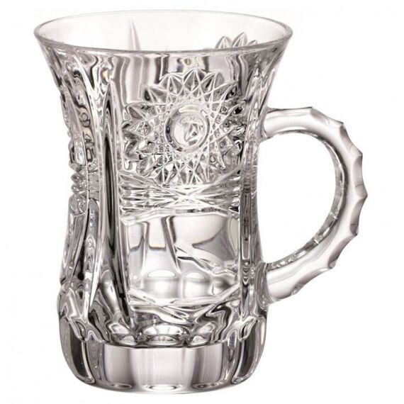 Набор из 6-ти чашек с ручкой  Armudu 500PK, 120 мл, Crystal Bohemia, фото 