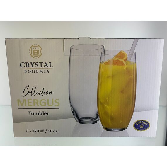 Набор из 6-ти стаканов для воды MERGUS, Color mix 6 цветов, 470 мл, Crystal Bohemia, фото , изображение 3