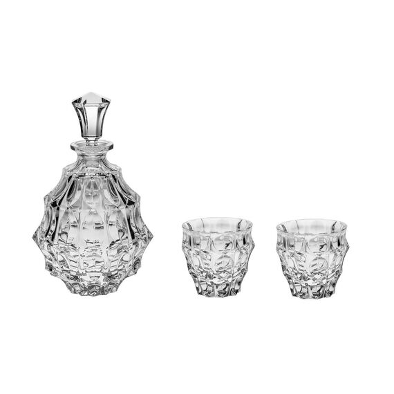 Набор для виски Fortune, 1 штоф 700 мл и 2 стакана 290 мл, Crystal Bohemia, фото , изображение 2