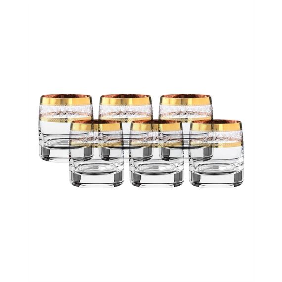 Набор из 6-ти стопок Pavo; декор Панто, 2 отводки золото, 60 мл, Crystal Bohemia, фото , изображение 4