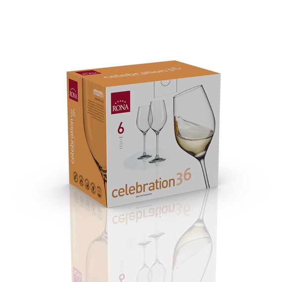 Набор из 6-ти бокалов для белого вина, серия Celebration, 360 мл, Rona, фото , изображение 3