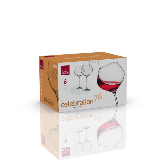 Набор из 6-ти бокалов для Бургундии, серия Celebration, 760 мл, Rona, фото , изображение 3