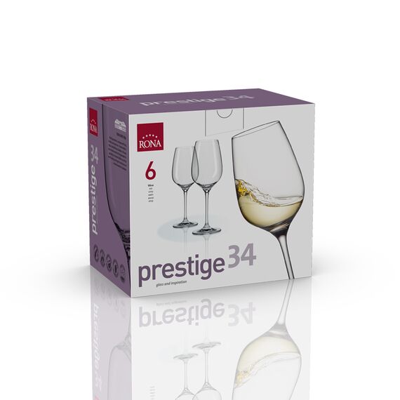 Набор из 6-ти бокалов для белого вина, серия Prestige, 340 мл, Rona, фото , изображение 3
