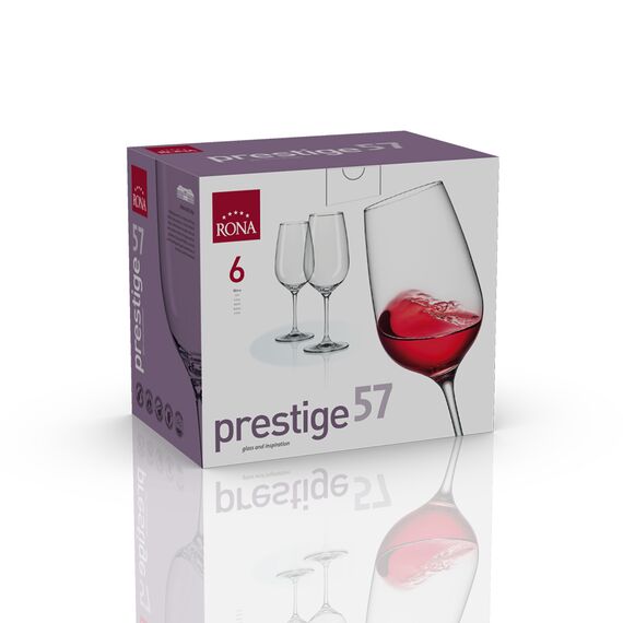 Набор из 6-ти бокалов для красного вина, серия Prestige, 570 мл, Rona, фото , изображение 3