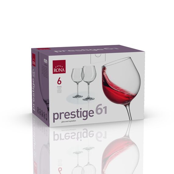 Набор из 6-ти бокалов для Бургундского вина, серия Prestige, 610 мл, Rona, фото , изображение 3