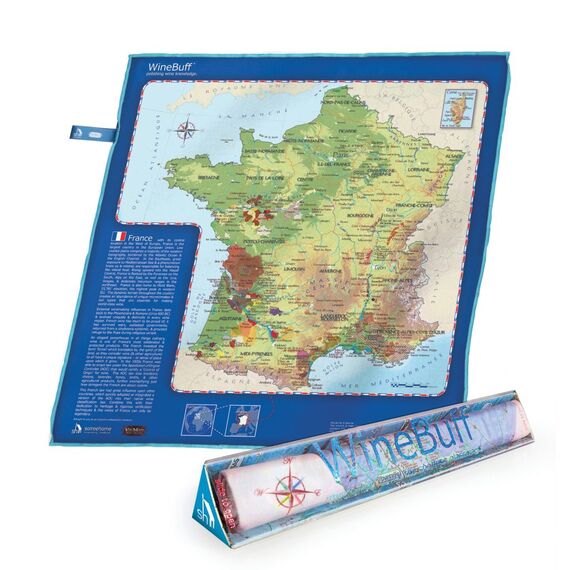 Салфетка из микрофибры для натирки стекла  France Wine Map, Soiree Home, фото 