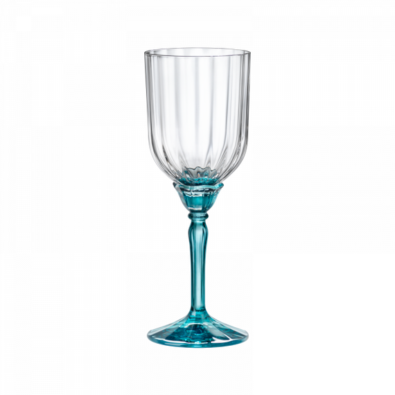 Набор бокалов для вина Florian Lucent Blue, 6 шт, 245 мл, D72 мм, H197,5 мм, хрустальное стекло, Bormioli Rocco, фото 