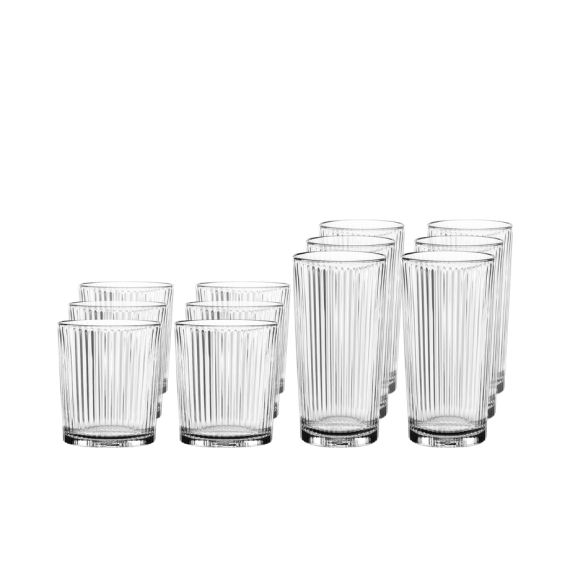 Набор из 12-ти стаканов Aperitivo (6 высоких стаканов 395 мл + 6 низких стаканов 370 мл), хрусталь, Nachtmann, фото 