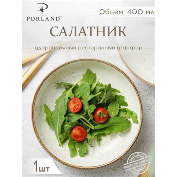 Салатник полуглубокий d 17 см h 4 см 415 мл, Seasons Бежевый, Porland, фото 