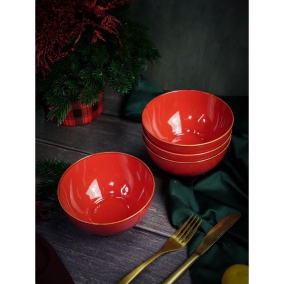 Салатник d 14 см h 7 см 550 мл, Seasons Красный, Porland, фото , изображение 7