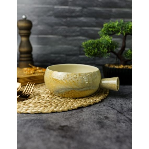Салатник с ручкой 14/18 см h 6,3 см, STONEWARE, Porland, фото 