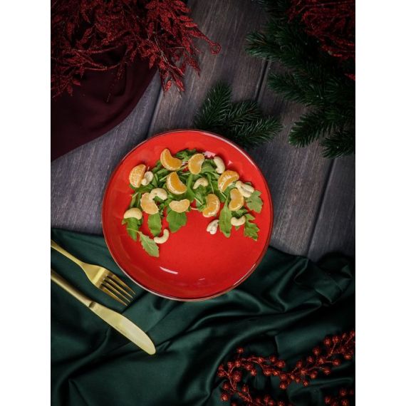 Тарелка глубокая 21 см безбортовая, Seasons Красный, Porland, фото , изображение 10