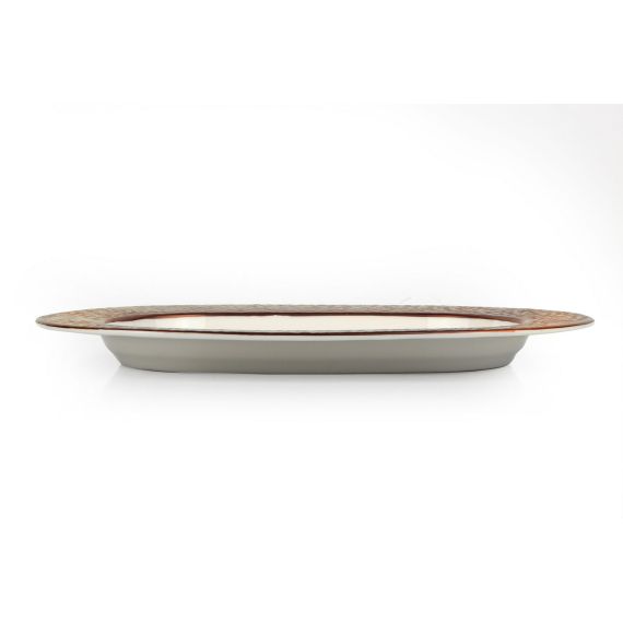 Тарелка овальная с бортом, 24*16см, цвет медный, Legacy Copper, Porland, фото , изображение 2