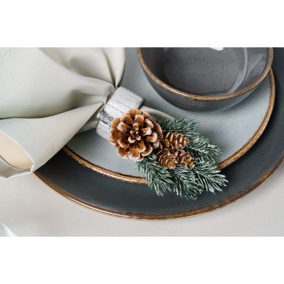Тарелка прямоугольная 31*18 см, Seasons Темно-серый, Porland, фото , изображение 35