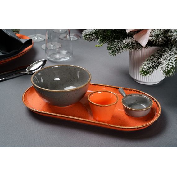 Тарелка прямоугольная 31*18 см, Seasons Оранжевый, Porland, фото , изображение 19