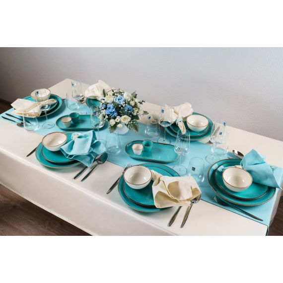 Тарелка прямоугольная 31*18 см, Seasons Бирюзовый, Porland, фото , изображение 16