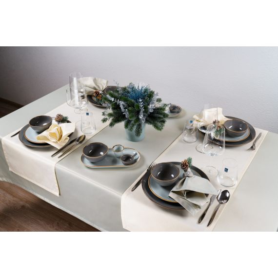 Тарелка прямоугольная 31*18 см, Seasons Темно-серый, Porland, фото , изображение 33