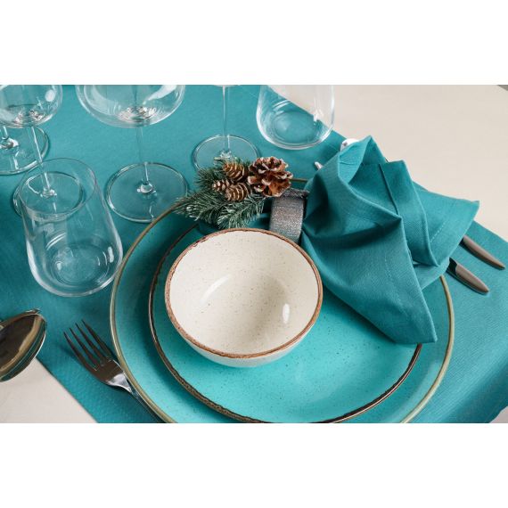 Тарелка прямоугольная 31*18 см, Seasons Бирюзовый, Porland, фото , изображение 12