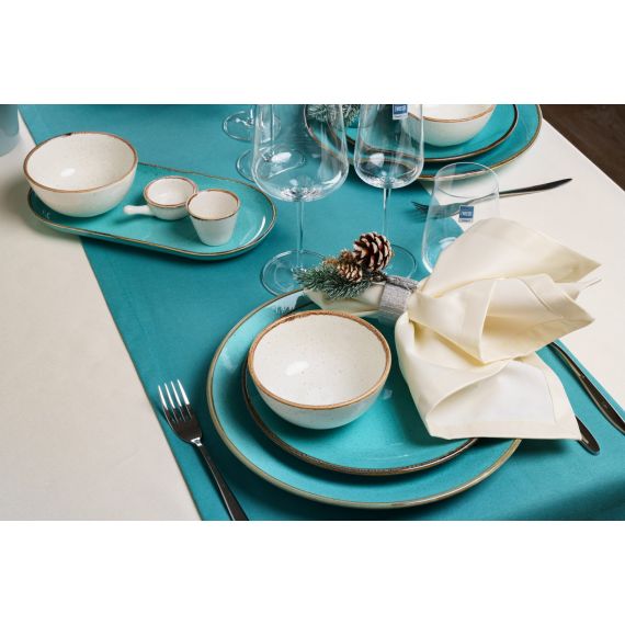 Тарелка прямоугольная 31*18 см, Seasons Бирюзовый, Porland, фото , изображение 15