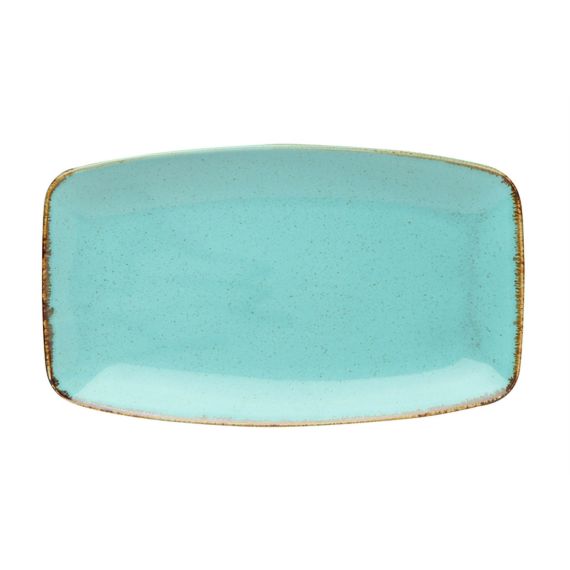 Тарелка прямоугольная 31*18 см, Seasons Бирюзовый, Porland, фото , изображение 3