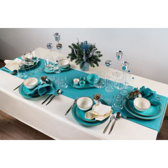 Блюдо овальное 32х20 см, Seasons Бирюзовый, Porland, фото , изображение 8