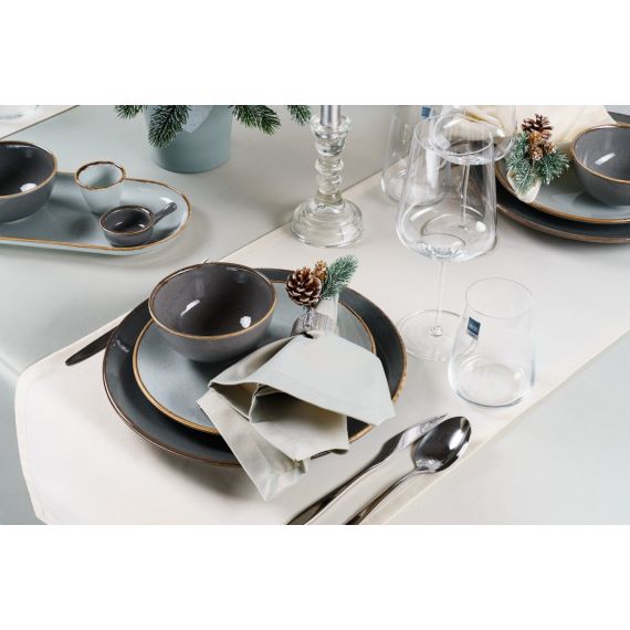 Тарелка с волнообразным краем 32cm, Seasons Темно-серый, Porland, фото , изображение 10