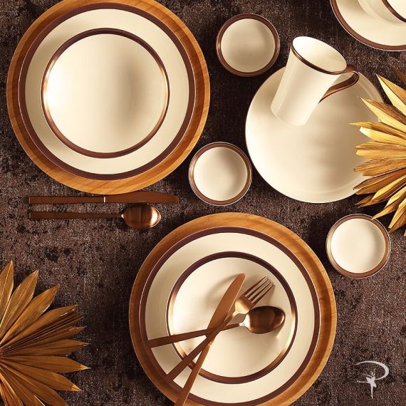 Тарелка полуглубокая, 22см h3,8см, Legacy Copper, Porland, фото , изображение 5