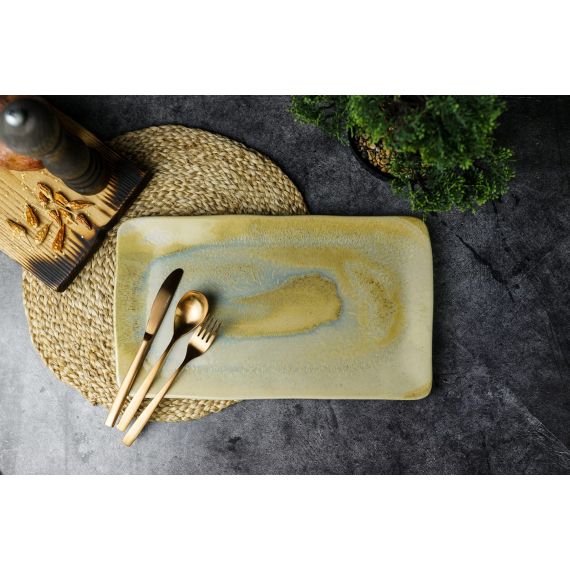 Блюдо прямоугольное 37,5x21,5 см h 2 см, STONEWARE, Porland, фото , изображение 3