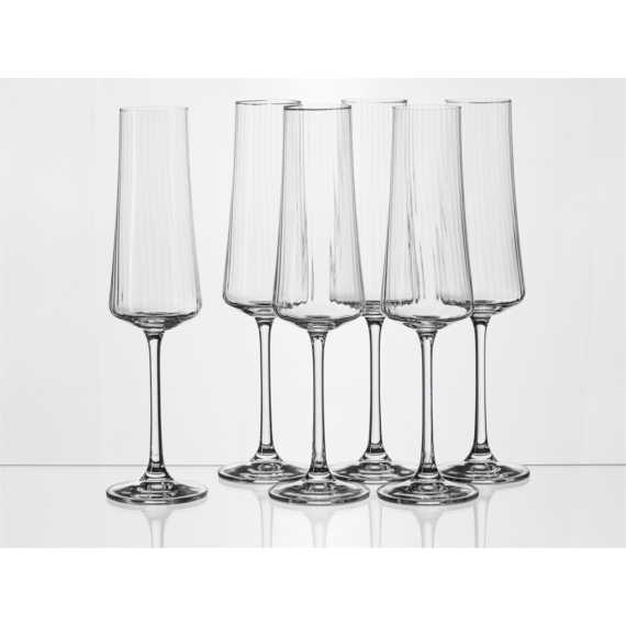 Набор из 6-ти фужеров для шампанского EXCELLENCE Optic 210 мл, Repast, фото 