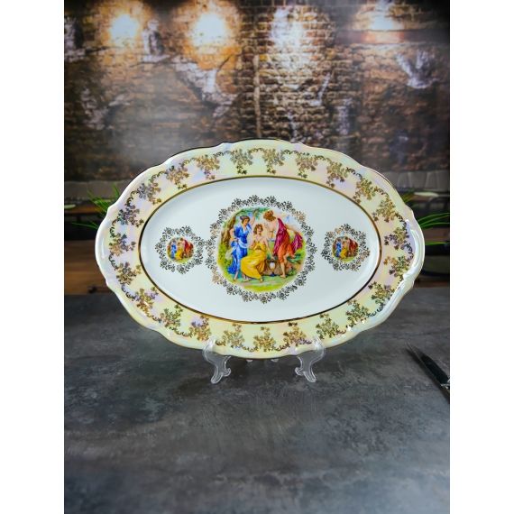 Блюдо овальное Мадонна 38 см, перламутр, серия Мария Тереза, Repast, фото 