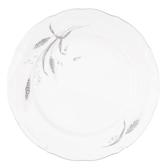 Набор из 6-ти плоских тарелок 25 см, серия Серебряные колосья, Repast, фото 