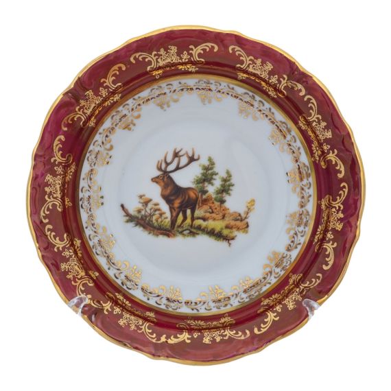 Набор из 6-ти салатников Охота красная 16 см, серия Мария Тереза, Repast, фото 