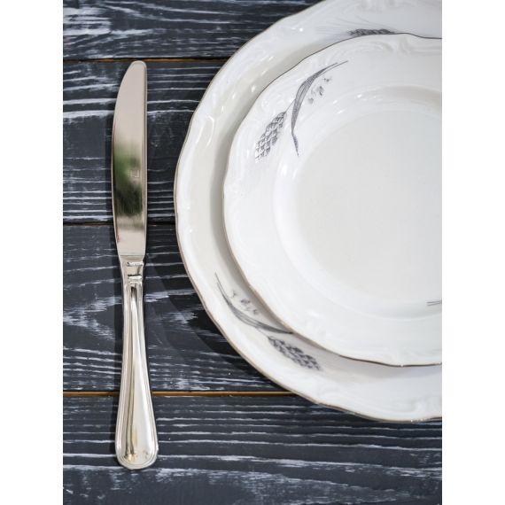 Набор из 6-ти плоских тарелок 25 см, серия Серебряные колосья, Repast, фото , изображение 2