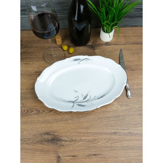 Блюдо овальное 33 см, серия Серебряные колосья, Repast, фото , изображение 5