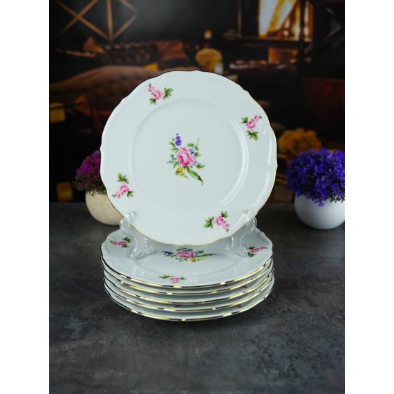 Набор из 6-ти тарелок плоских 21 см, серия Мейсенский букет, Repast, фото 