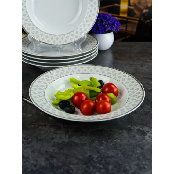 Набор из 6-ти глубоких тарелок 22,5 см, серия Серебряная сетка, Repast, фото , изображение 4