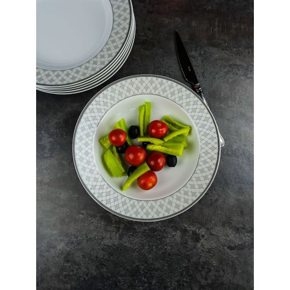 Набор из 6-ти глубоких тарелок 22,5 см, серия Серебряная сетка, Repast, фото , изображение 8
