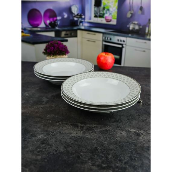 Набор из 6-ти глубоких тарелок 22,5 см, серия Серебряная сетка, Repast, фото , изображение 9