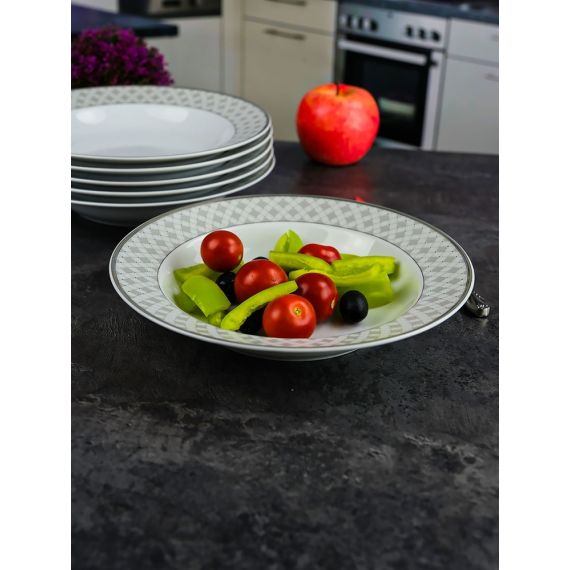 Набор из 6-ти глубоких тарелок 22,5 см, серия Серебряная сетка, Repast, фото , изображение 10