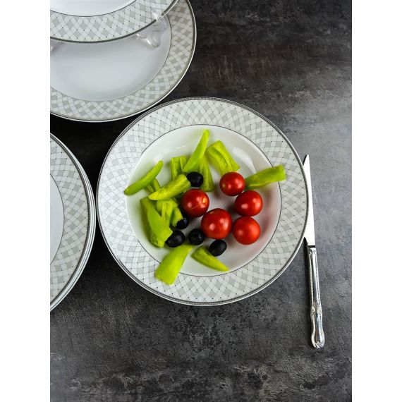 Набор из 6-ти глубоких тарелок 22,5 см, серия Серебряная сетка, Repast, фото , изображение 11