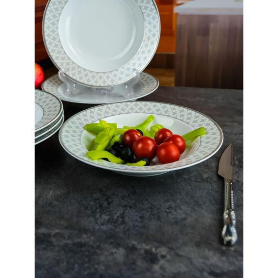 Набор из 6-ти глубоких тарелок 22,5 см, серия Серебряная сетка, Repast, фото , изображение 13