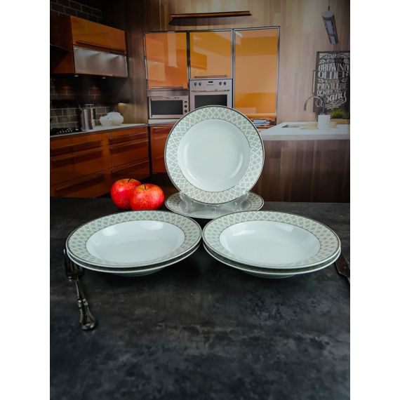 Набор из 6-ти глубоких тарелок 22,5 см, серия Серебряная сетка, Repast, фото , изображение 14