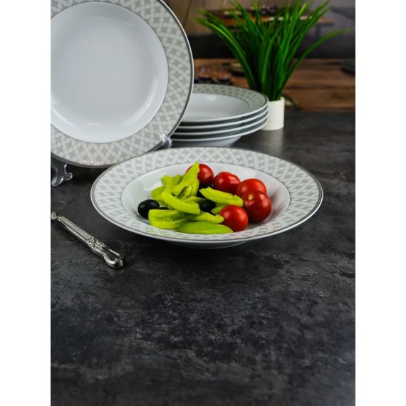 Набор из 6-ти глубоких тарелок 22,5 см, серия Серебряная сетка, Repast, фото , изображение 3