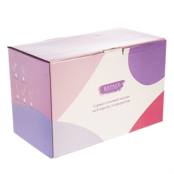 Столовый набор на 6 персон, серия Мейсенский букет, 25 предметов, Repast, фото , изображение 3