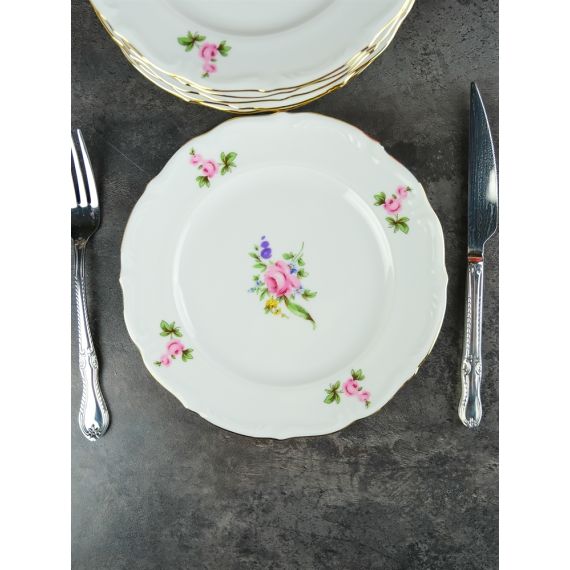 Набор из 6-ти тарелок плоских 21 см, серия Мейсенский букет, Repast, фото , изображение 5