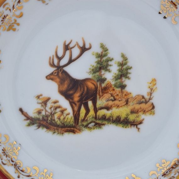 Набор из 6-ти салатников Охота красная 16 см, серия Мария Тереза, Repast, фото , изображение 2