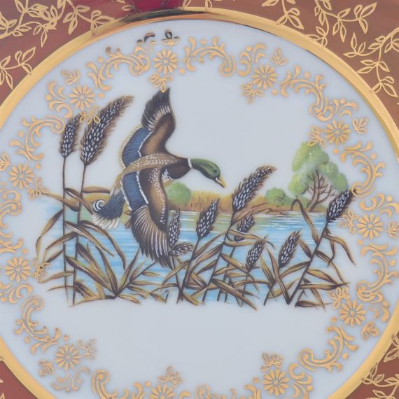 Набор из 6-ти тарелок Охота красная 17 см, серия Мария Тереза, Repast, фото , изображение 3