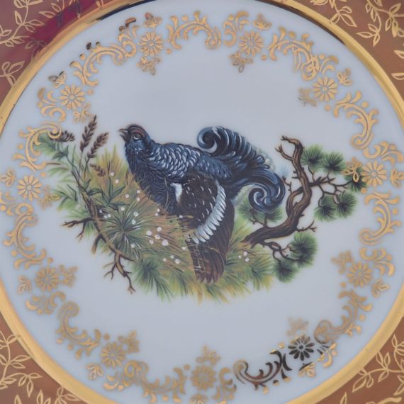 Набор из 6-ти тарелок Охота красная 17 см, серия Мария Тереза, Repast, фото , изображение 5