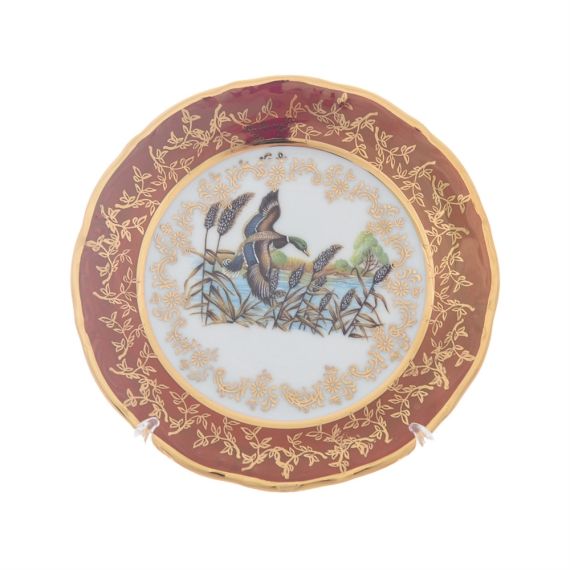 Набор из 6-ти тарелок Охота красная 17 см, серия Мария Тереза, Repast, фото , изображение 6