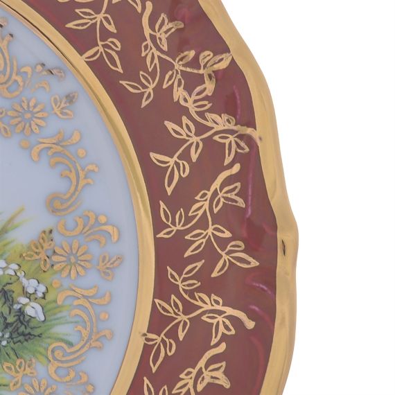 Набор из 6-ти тарелок Охота красная 17 см, серия Мария Тереза, Repast, фото , изображение 7